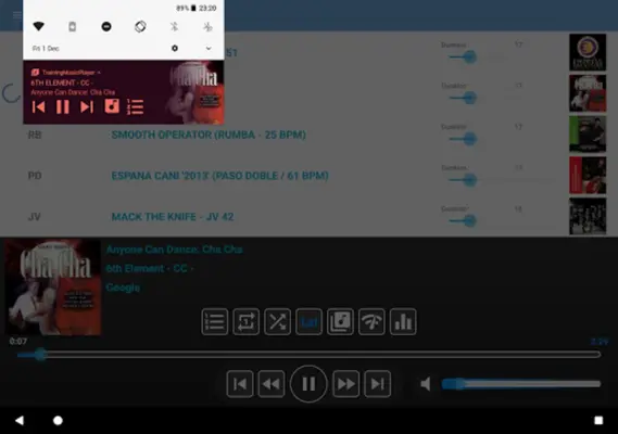 TrainingMusicPlayer android App screenshot 2