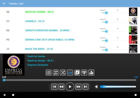 TrainingMusicPlayer android App screenshot 3